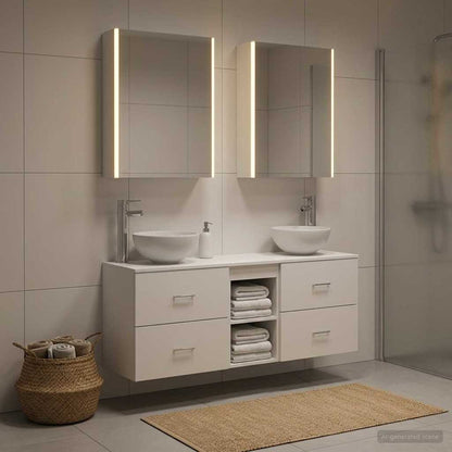 Bathroom Cabinet Set 5 pcs White Engineered Wood
