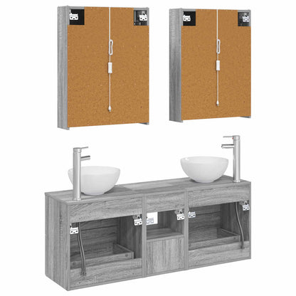 Bathroom Cabinet Set 5 pcs Grey Sonoma Engineered Wood