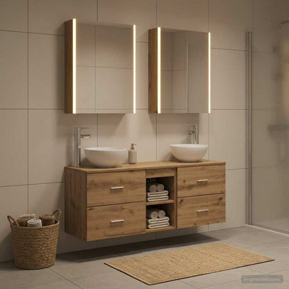 Bathroom Cabinet Set 5 pcs Artisan Oak Engineered Wood