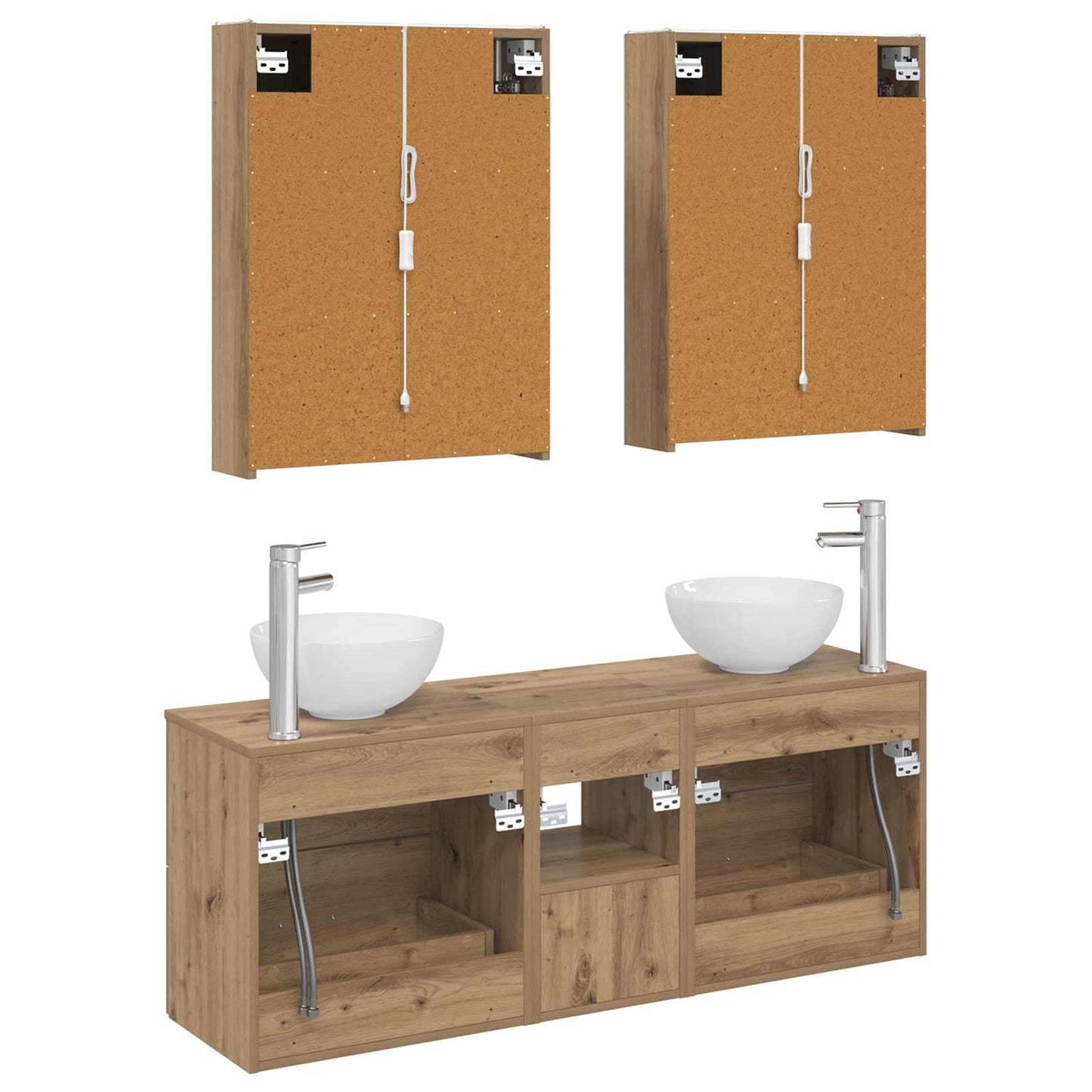 Bathroom Cabinet Set 5 pcs Artisan Oak Engineered Wood