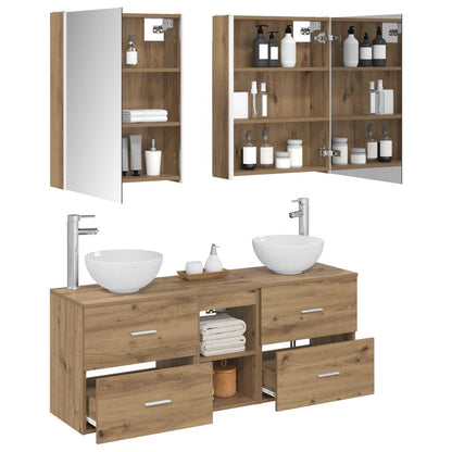Bathroom Cabinet Set 5 pcs Artisan Oak Engineered Wood