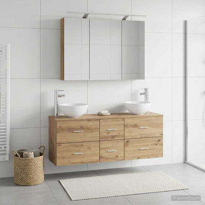 Bathroom Furniture Set 4 pcs Artisan Oak