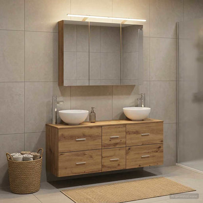 Bathroom Furniture Set 4 pcs Artisan Oak