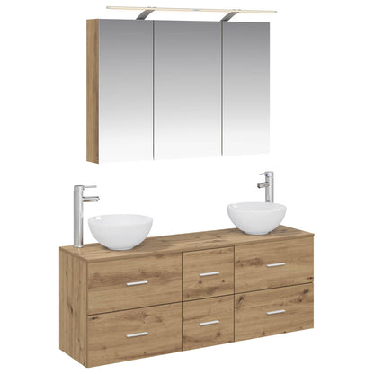 Bathroom Furniture Set 4 pcs Artisan Oak