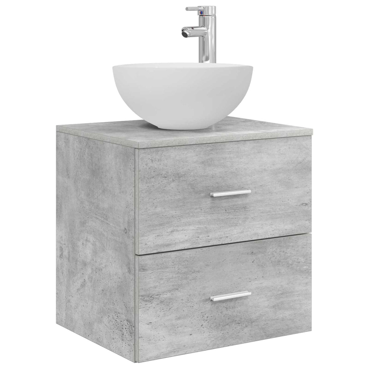 Bathroom Furniture Set 4 pcs Concrete Grey