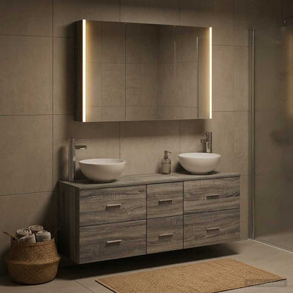 Bathroom Furniture Set 4 pcs Grey Sonoma