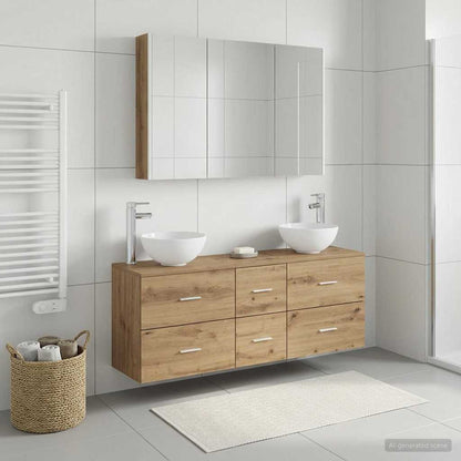 Bathroom Furniture Set 4 pcs Artisan Oak