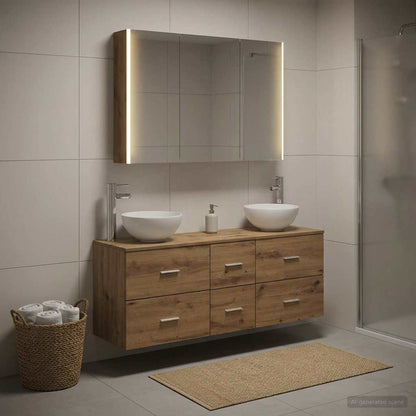 Bathroom Furniture Set 4 pcs Artisan Oak