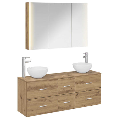 Bathroom Furniture Set 4 pcs Artisan Oak