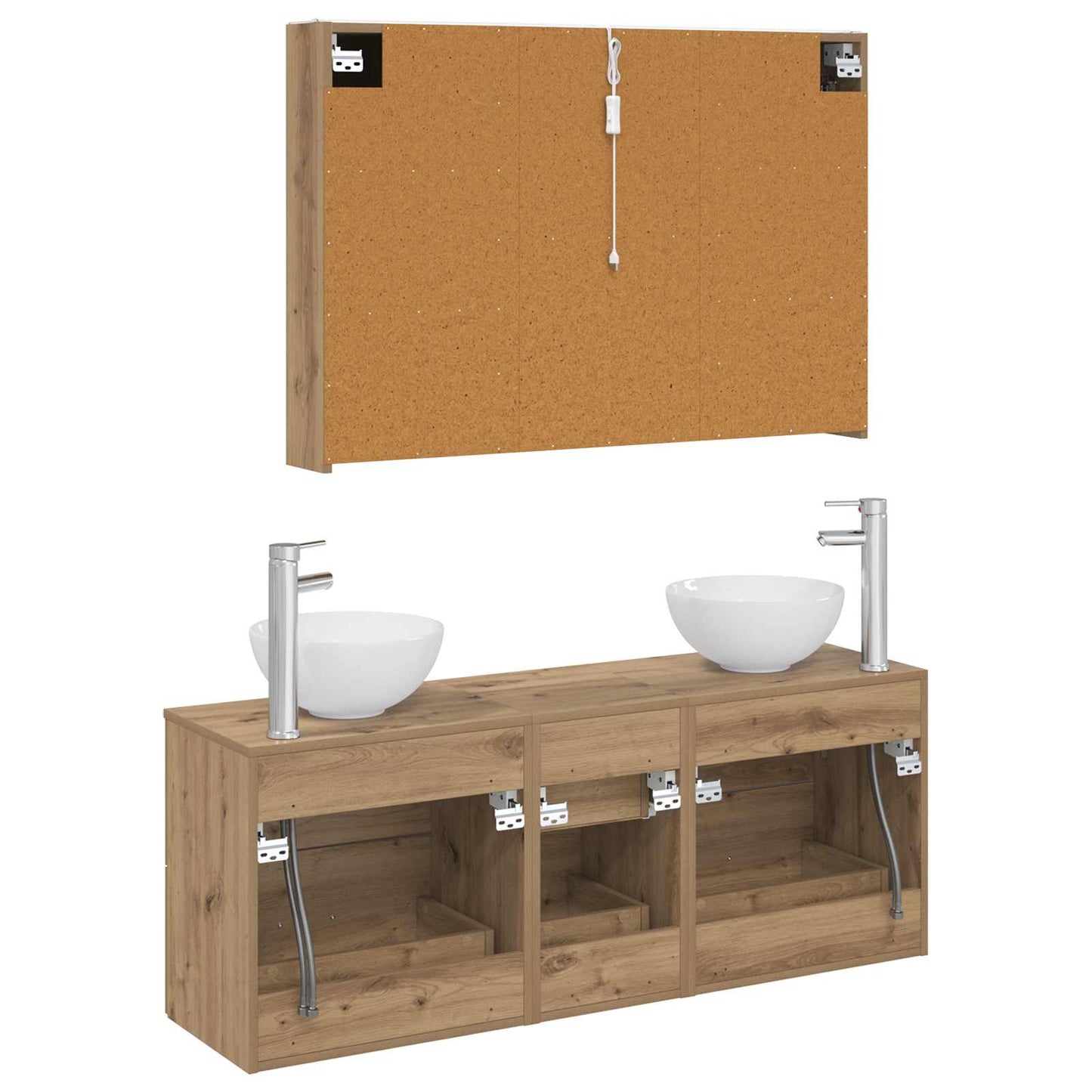 Bathroom Furniture Set 4 pcs Artisan Oak