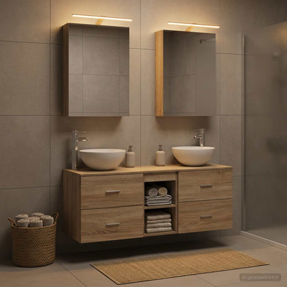 Bathroom Furniture Set 5 pcs Sonoma Oak