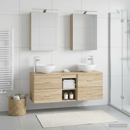 Bathroom Furniture Set 5 pcs Sonoma Oak
