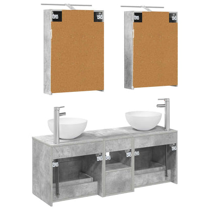 Bathroom Furniture Set 5 pcs Concrete Grey