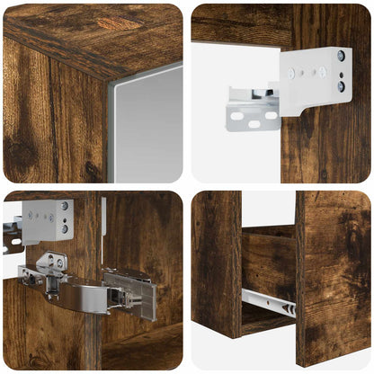 Bathroom Furniture Set 5 pcs Smoked Oak