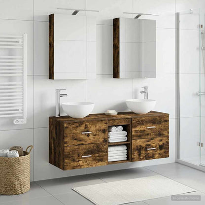 Bathroom Furniture Set 5 pcs Smoked Oak