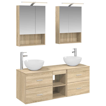 Bathroom Furniture Set 5 pcs Sonoma Oak