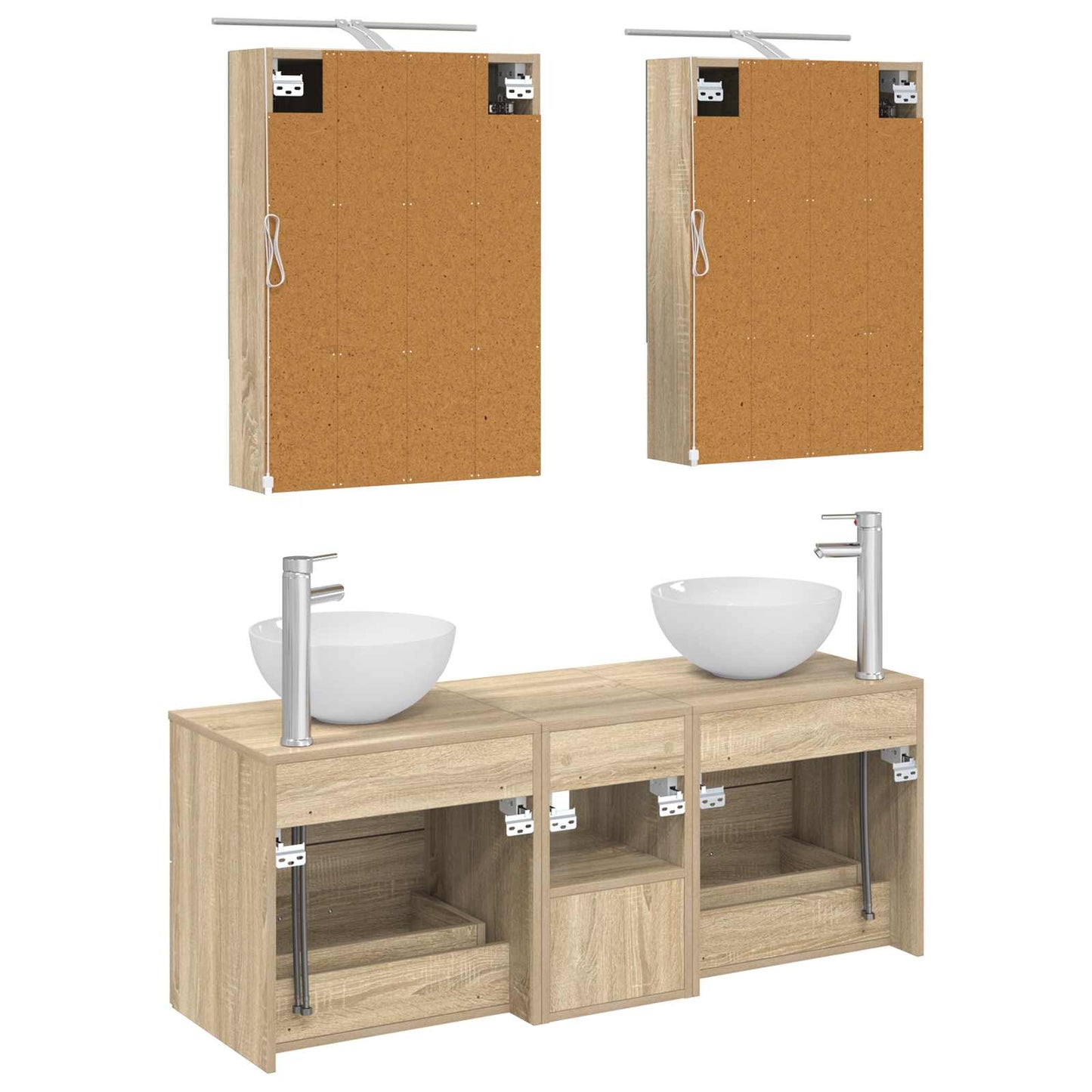 Bathroom Furniture Set 5 pcs Sonoma Oak