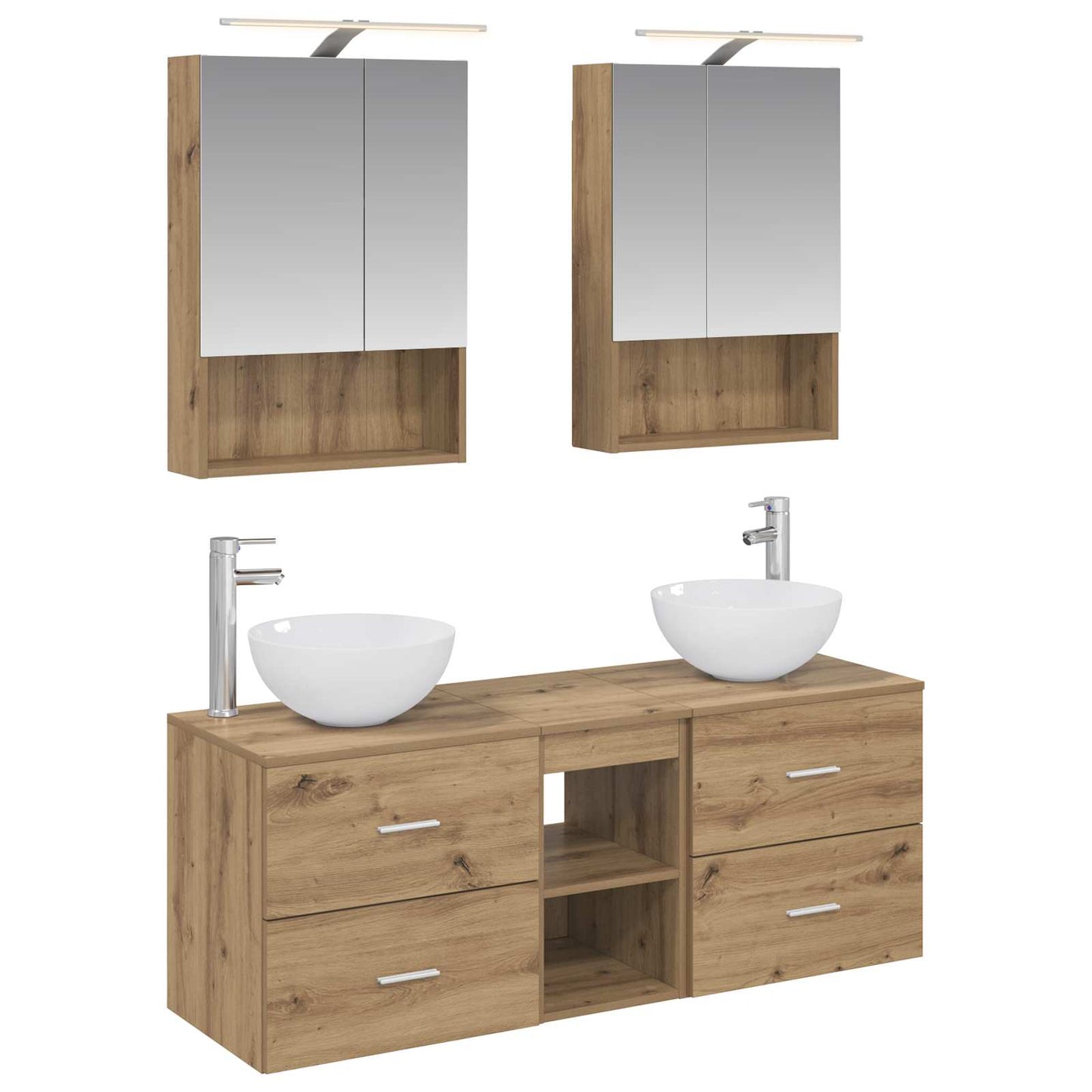 Bathroom Furniture Set 5 pcs Artisan Oak