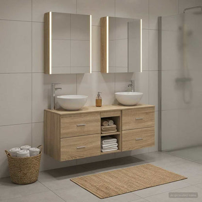Bathroom Furniture Set 5 pcs Sonoma Oak