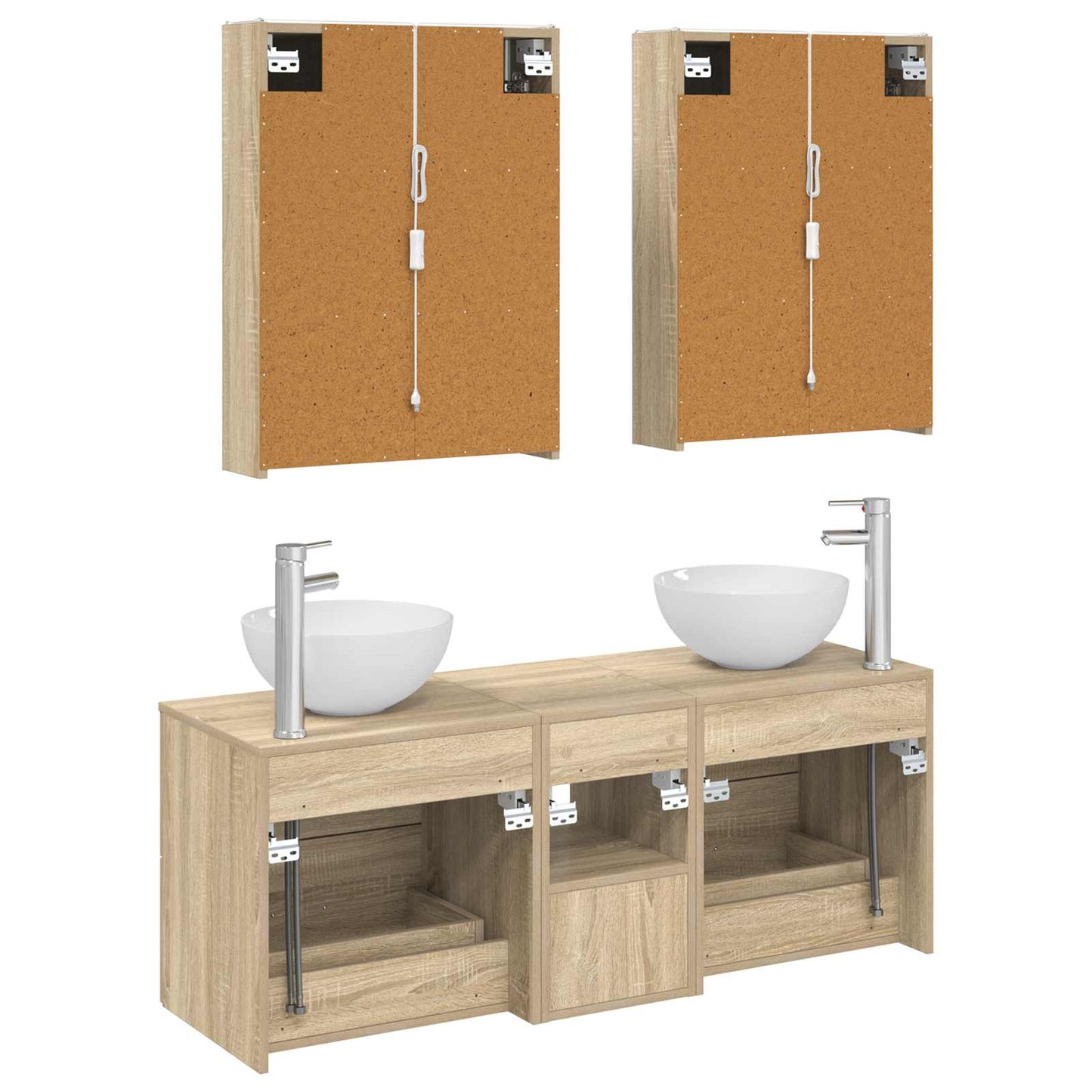 Bathroom Furniture Set 5 pcs Sonoma Oak