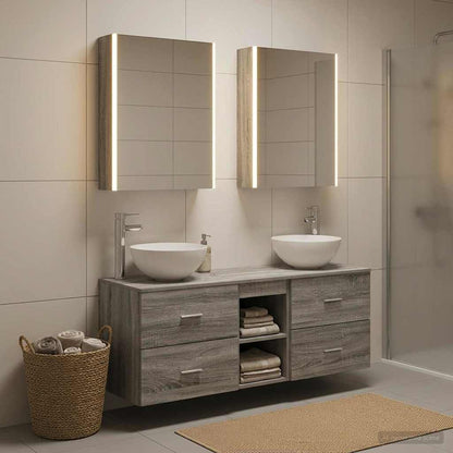 Bathroom Furniture Set 5 pcs Grey Sonoma