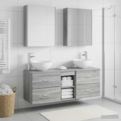 Bathroom Furniture Set 5 pcs Grey Sonoma
