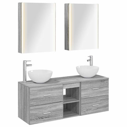 Bathroom Furniture Set 5 pcs Grey Sonoma