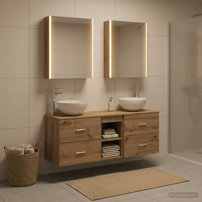 Bathroom Furniture Set 5 pcs Artisan Oak