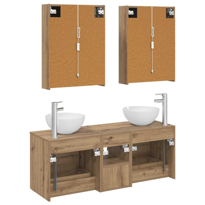 Bathroom Furniture Set 5 pcs Artisan Oak