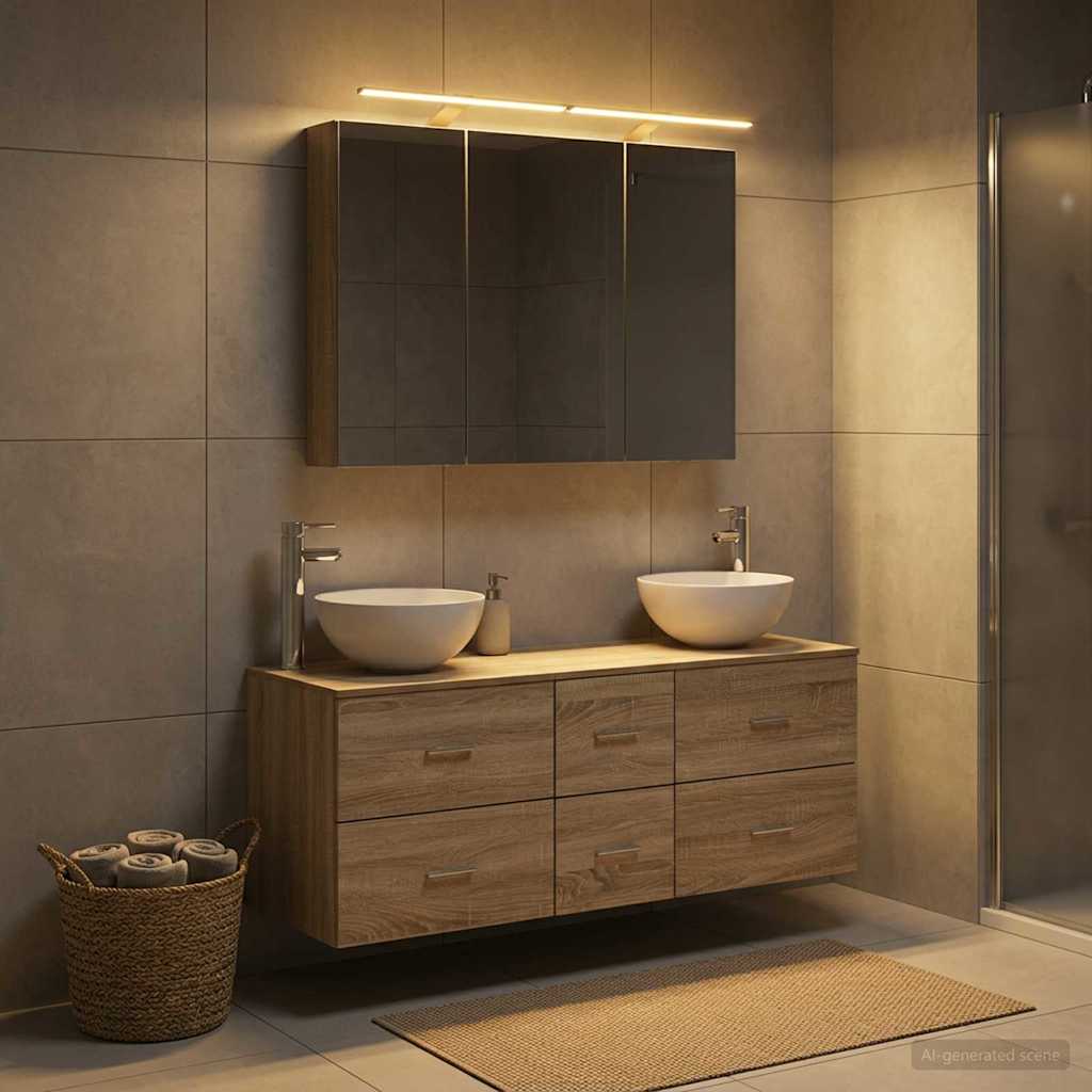 Bathroom Furniture Set 4 pcs Sonoma Oak