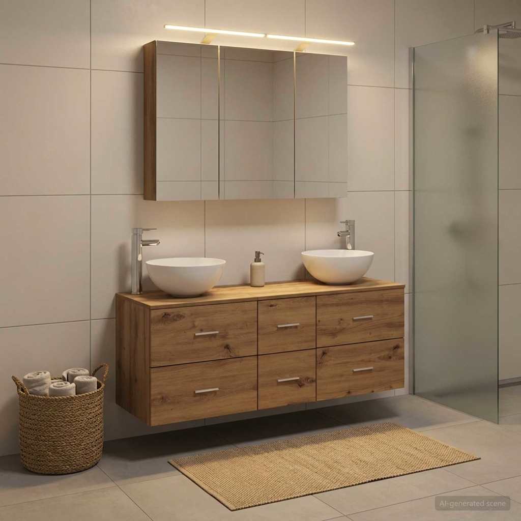 Bathroom Furniture Set 4 pcs Artisan Oak