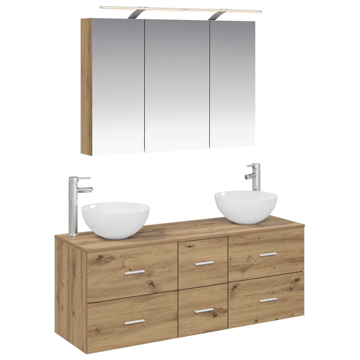 Bathroom Furniture Set 4 pcs Artisan Oak