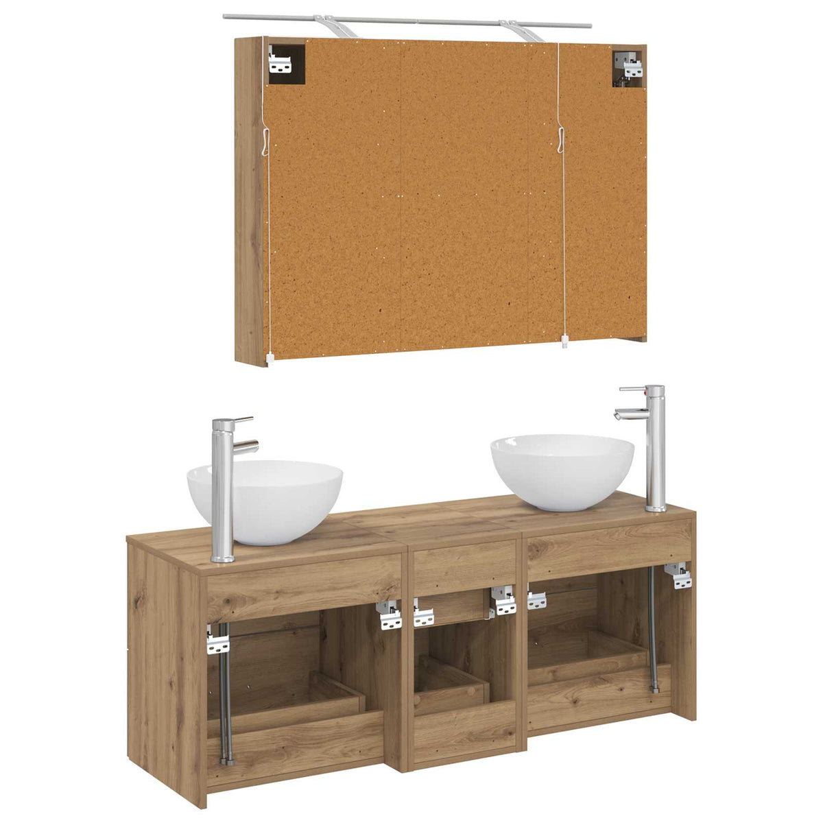 Bathroom Furniture Set 4 pcs Artisan Oak