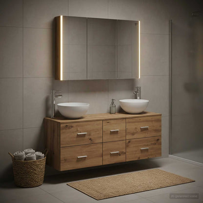 Bathroom Furniture Set 4 pcs Artisan Oak