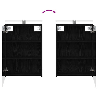 Bathroom Furniture Set 5 pcs Black Oak