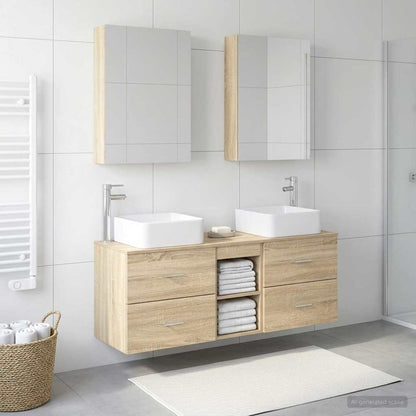 Bathroom Furniture Set 5 pcs Sonoma Oak