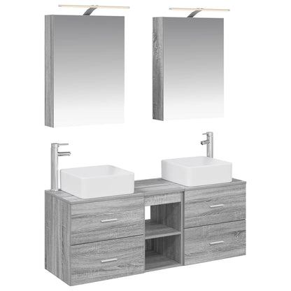 Bathroom Furniture Set 5 pcs Grey Sonoma