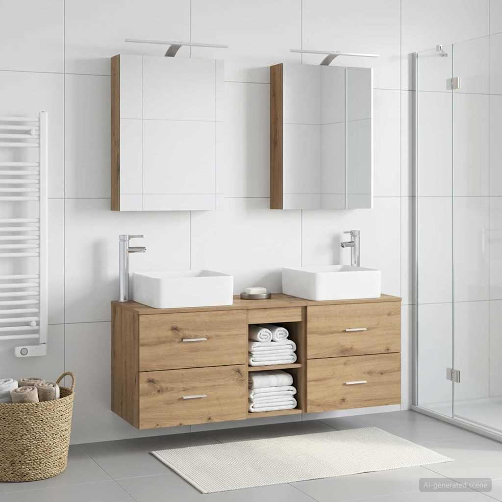 Bathroom Furniture Set 5 pcs Artisan Oak