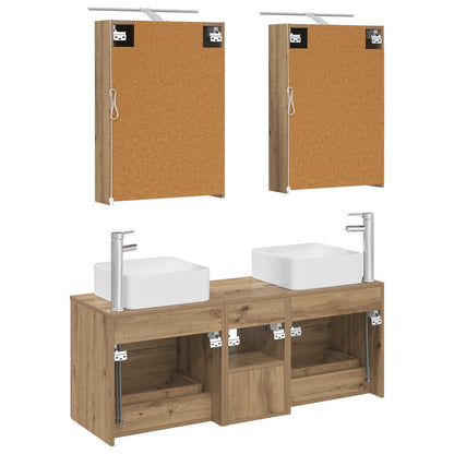 Bathroom Furniture Set 5 pcs Artisan Oak