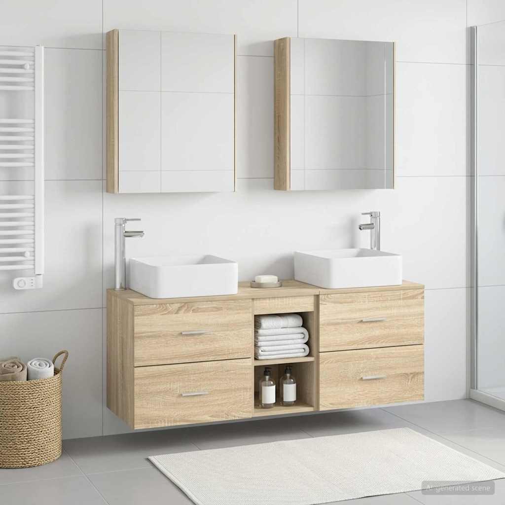 Bathroom Furniture Set 5 pcs Sonoma Oak