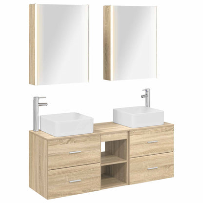Bathroom Furniture Set 5 pcs Sonoma Oak