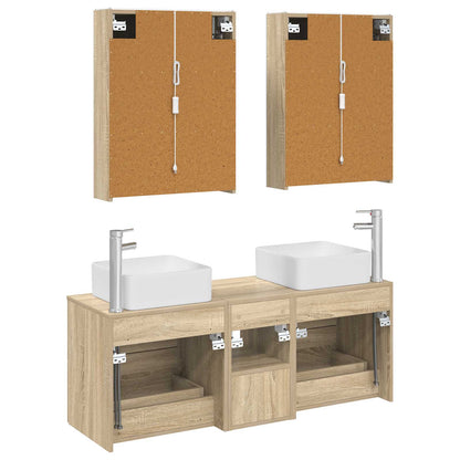 Bathroom Furniture Set 5 pcs Sonoma Oak
