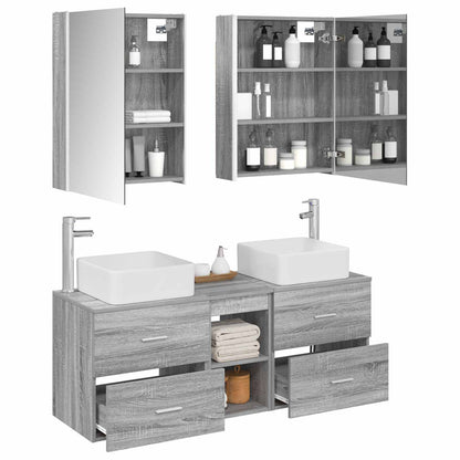 Bathroom Furniture Set 5 pcs Grey Sonoma