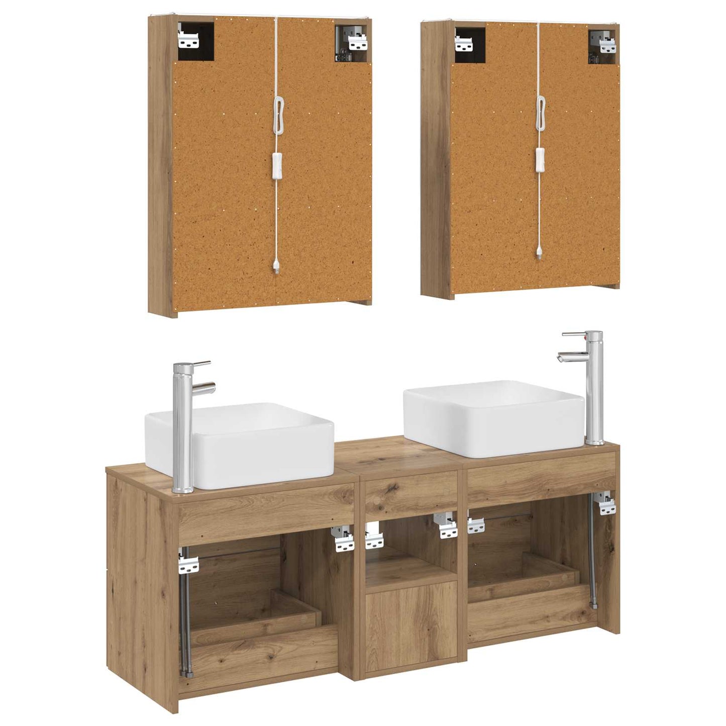 Bathroom Furniture Set 5 pcs Artisan Oak