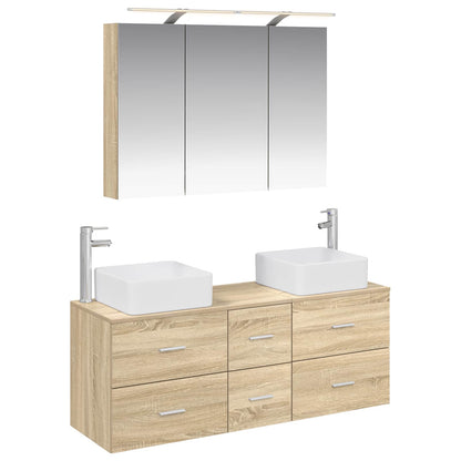 Bathroom Furniture Set 4 pcs Sonoma Oak
