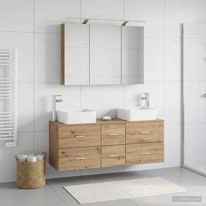 Bathroom Furniture Set 4 pcs Artisan Oak