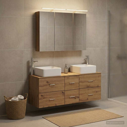 Bathroom Furniture Set 4 pcs Artisan Oak