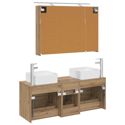 Bathroom Furniture Set 4 pcs Artisan Oak