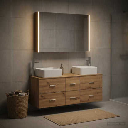 Bathroom Furniture Set 4 pcs Artisan Oak