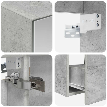 Bathroom Furniture Set 5 pcs Concrete Grey